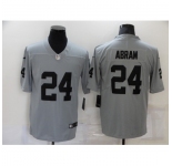 Men's Oakland Raiders #24 Johnathan Abram Nike Silver Inverted Legend Jersey