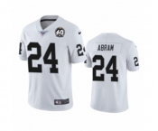 Men's Oakland Raiders #24 Johnathan Abram White 60th Anniversary Vapor Untouchable Limited Player 100th Season Football Jersey