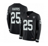 Men's Oakland Raiders #25 Erik Harris Limited Black Therma Long Sleeve Football Jersey