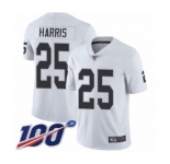 Men's Oakland Raiders #25 Erik Harris White Vapor Untouchable Limited Player 100th Season Football Jersey