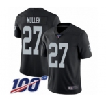 Men's Oakland Raiders #27 Trayvon Mullen Black Team Color Vapor Untouchable Limited Player 100th Season Football Jersey