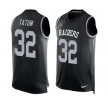 Men's Oakland Raiders #32 Marcus Allen Limited Black Player Name & Number Tank Top Football Jersey