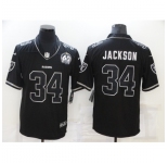 Men's Oakland Raiders #34 Bo Jackson Black 60th Anniversary Vapor Untouchable Limited Jersey