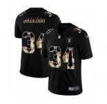 Men's Oakland Raiders #34 Bo Jackson Black Statue of Liberty Limited Player Football Jersey