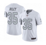Men's Oakland Raiders #35 Curtis Riley Limited White Rush Vapor Untouchable Football Jersey