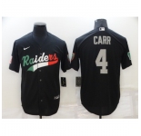 Men's Oakland Raiders #4 Derek Carr Black Mexico Nike Limited Jersey