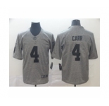 Men's Oakland Raiders #4 Derek Carr Limited Gray Rush Gridiron Football Jersey