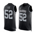 Men's Oakland Raiders #52 Marquel Lee Limited Black Player Name & Number Tank Top Football Jersey
