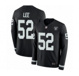 Men's Oakland Raiders #52 Marquel Lee Limited Black Therma Long Sleeve Football Jersey