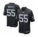 Men's Oakland Raiders #55 Vontaze Burfict Game Black Team Color Football Jersey