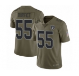 Men's Oakland Raiders #55 Vontaze Burfict Limited Olive 2017 Salute to Service Football Jersey