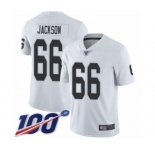 Men's Oakland Raiders #66 Gabe Jackson White Vapor Untouchable Limited Player 100th Season Football Jersey