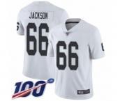 Men's Oakland Raiders #66 Gabe Jackson White Vapor Untouchable Limited Player 100th Season Football Jersey