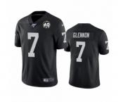 Men's Oakland Raiders #7 Mike Glennon Black 60th Anniversary Vapor Untouchable Limited Player 100th Season Football Jersey