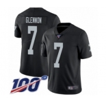 Men's Oakland Raiders #7 Mike Glennon Black Team Color Vapor Untouchable Limited Player 100th Season Football Jersey