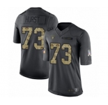 Men's Oakland Raiders #73 Maurice Hurst Limited Black 2016 Salute to Service Football Jersey