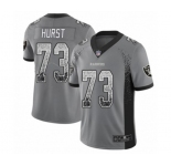 Men's Oakland Raiders #73 Maurice Hurst Limited Gray Rush Drift Fashion Football Jersey