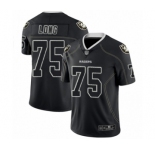Men's Oakland Raiders #75 Howie Long Lights Out Black Limited Football Jersey
