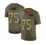 Men's Oakland Raiders #75 Howie Long Olive Camo 2019 Salute to Service Limited Football Jersey