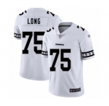 Men's Oakland Raiders #75 Howie Long White Team Logo Fashion Limited Football Jersey