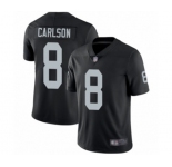 Men's Oakland Raiders #8 Daniel Carlson Black Team Color Vapor Untouchable Limited Player Football Jersey