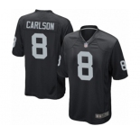Men's Oakland Raiders #8 Daniel Carlson Game Black Team Color Football Jersey