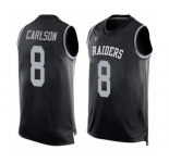 Men's Oakland Raiders #8 Daniel Carlson Limited Black Player Name & Number Tank Top Football Jersey