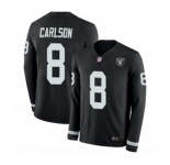 Men's Oakland Raiders #8 Daniel Carlson Limited Black Therma Long Sleeve Football Jersey