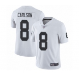 Men's Oakland Raiders #8 Daniel Carlson White Vapor Untouchable Limited Player Football Jersey