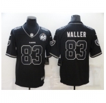 Men's Oakland Raiders #83 Darren Waller Black 60th Anniversary Vapor Untouchable Limited Jersey
