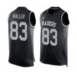 Men's Oakland Raiders #83 Darren Waller Limited Black Player Name & Number Tank Top Football Jersey