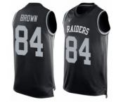 Men's Oakland Raiders #84 Antonio Brown Limited Black Player Name & Number Tank Top Football Jersey