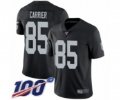 Men's Oakland Raiders #85 Derek Carrier Black Team Color Vapor Untouchable Limited Player 100th Season Football Jersey