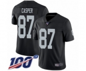 Men's Oakland Raiders #87 Dave Casper Black Team Color Vapor Untouchable Limited Player 100th Season Football Jersey