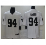 Men's Oakland Raiders #94 Carl Nassib Nike White Limited Jersey