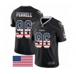 Men's Oakland Raiders #96 Clelin Ferrell Black USA Flag Fashion Limited Football Jersey