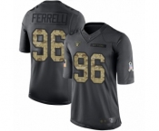 Men's Oakland Raiders #96 Clelin Ferrell Limited Black 2016 Salute to Service Football Jersey