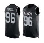 Men's Oakland Raiders #96 Clelin Ferrell Limited Black Player Name & Number Tank Top Football Jersey
