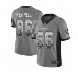 Men's Oakland Raiders #96 Clelin Ferrell Limited Gray Rush Drift Fashion Football Jersey