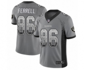 Men's Oakland Raiders #96 Clelin Ferrell Limited Gray Rush Drift Fashion Football Jersey