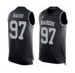 Men's Oakland Raiders #97 Josh Mauro Limited Black Player Name & Number Tank Top Football Jersey