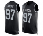 Men's Oakland Raiders #97 Josh Mauro Limited Black Player Name & Number Tank Top Football Jersey