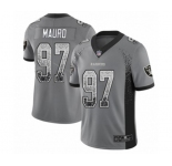 Men's Oakland Raiders #97 Josh Mauro Limited Gray Rush Drift Fashion Football Jersey