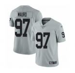 Men's Oakland Raiders #97 Josh Mauro Limited Silver Inverted Legend Football Jersey