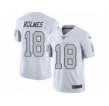 Nike Oakland Raiders #18 Andre Holmes White Men's Stitched NFL Limited Rush Jersey