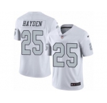 Nike Oakland Raiders #25 D.J. Hayden White Men's Stitched NFL Limited Rush Jersey