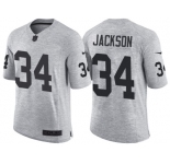 Nike Oakland Raiders #34 Bo Jackson 2016 Gridiron Gray II Men's NFL Limited Jersey
