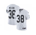 Nike Oakland Raiders #38 Nick Nelson White Men Stitched NFL Vapor Untouchable Limited Jersey