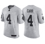 Nike Oakland Raiders #4 Derek Carr 2016 Gridiron Gray II Men's NFL Limited Jersey