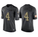 Nike Oakland Raiders #4 Derek Carr Men's Stitched Black NFL Salute to Service Limited Jerseys